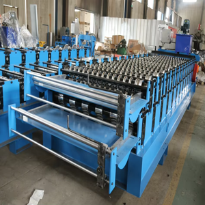 Doppels chichtige Metallplatte Trapez ziegel Wellblech herstellungs maschine Maquina Form nadora De Cal amina - Product Image 2