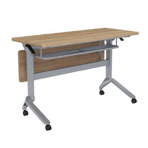 סט שולחן וכסאות מתכת מודרניים מתקפלים עם גלגלים של LIWEI, ריהוט משרדי מתקפל - Product Image 2