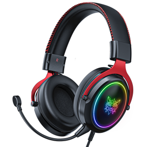Auriculares para juegos con cable <span class=keywords><strong>ONIKUMA</strong></span> <span class=keywords><strong>X10</strong></span> RGB con micrófono ANC desmontable, estilo de diadema con cancelación de ruido para teléfono móvil y uso en aviación - Product Image 1
