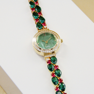 Reloj de Pulsera de Lujo 2024, Oro <span class=keywords><strong>Rosa</strong></span> PVD, Latón, Cuarzo, con Esfera de Cristal, 5mm de Grosor de Caja, Movimiento de Agujas, para Mujer - Product Image 6