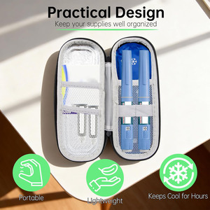 In Stock Injection Pen Case Custom Logo EVA Zipper Waterproof for <b>Storage</b> <b>Box</b> - Product Image 3