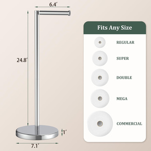 Support mural moderne et écologique en acier inoxydable pour <span class=keywords><strong>rouleau</strong></span> de <span class=keywords><strong>papier</strong></span> toilette, idéal pour salle de bain, cuisine et salon – Meilleures ventes - Product Image 1