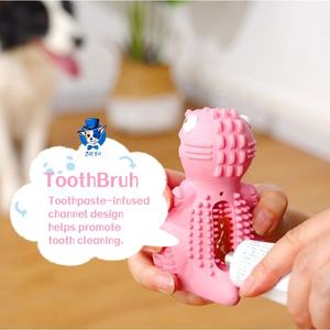 Juguete de Goma Natural Duradero y Multicolor con Forma de Dinosaurio para Perros Venta al por Mayor de Fábrica Juguete para Mascotas Indestructible para Limpieza Dental y Premios - Product Image 5