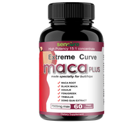 Capsules Extreme Curve Maca Plus, Maca noire, complément Aguaje, soutien des fesses et des hanches, capsule végétalienne, OEM, étiquette privée