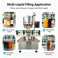 Machine de mise en bouteille automatique à 18 têtes pour vin rouge, vin blanc, vodka et spiritueux, fonctionnement stable, en métal, OEM personnalisé
