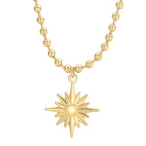 All'ingrosso delle donne delle collane del pendente di modo delle donne in acciaio inossidabile Set bracciali collana della clavicola con catena a maglia personale - Product Image 4