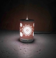 Diffuseur d'arômes électrique de table pour la maison et la voiture, humidificateur à nébulisation en céramique, purificateur d'air avec lumière LED