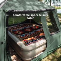 Tente gonflable imperméable 2199, abri de camping automatique pour l'extérieur, protection contre les fortes pluies quatre saisons, aucun montage requis