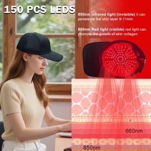 Cappello per Terapia della <span class=keywords><strong>Luce</strong></span> LED Shanglaite T100A per Uso Domestico con 150 LED 660nm 850nm <span class=keywords><strong>Luce</strong></span> <span class=keywords><strong>Rossa</strong></span> per Alleviare il Dolore - Product Image 6