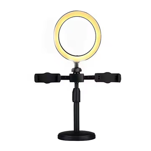 OEM Factory Outlet RGB 6 Inch Ring Light Beauty <b>Wired</b> Light Live Streaming Table Desktop Disc Holder With Dual Clips LED Lights - Product Image 4