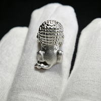 Breloque Lion Gardien Chinois Vintage en Argent Sterling 925 Massif pour Fabrication de Bracelets DIY, Perle Breloque Animale, Bijoux Fins