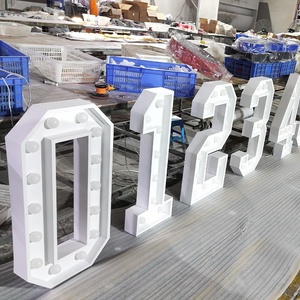 Led marquee số thư Đèn tùy chỉnh ấm trắng mát trắng trang trí thắp sáng bảng chữ cái LED marquee số chữ ký - Product Image 2