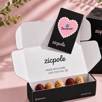 Boîte en papier personnalisée avec logo pour biscuits, crêpes, donuts et desserts, avec séparateur, pour emballage de snacks et pâtisseries à emporter en gros