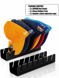 Wholesale 7 Holes Acrylic <b>Hat</b> Baseball Cap <b>Display</b> Rack Holder for Home Closet Storage Organization Stores Decor - Product Image 5