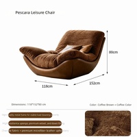 Fauteuil inclinable individuel de luxe pour balcon, chaise d'appoint pour salon
