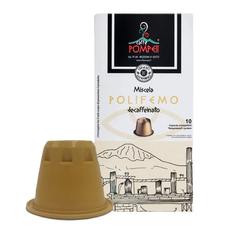 Espresso italiano Capsule Nespresso Compatible Caffe Pompeii Polifemo Espresso Dek