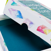 Ensemble de 80 cartes Oracle en papier artistique premium style aquarelle, impression personnalisée, avec boîte rigide en deux parties pour les boutiques de cadeaux