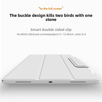 Coque de protection intelligente en cuir 2024 M4 pour iPad Pro 13 7e génération, antichoc, anti-poussière, magnétique, pratique et pliable
