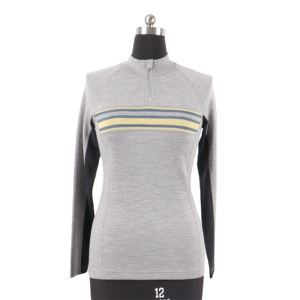 Hot Selling Manufacturing Custom Thermal Ladies Girls Plus Size Women's Tops With 1/4 Zipper Merino <strong>Wool</strong> <strong>Base</strong> <strong>Layer</strong> - Product Image 1