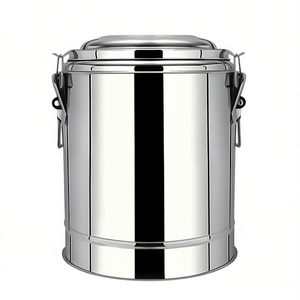 หม้อสต็อกพอตสแตนเลส DB 22L แบบมีฉนวนกันความร้อน พร้อมหูจับสองข้าง ความจุขนาดใหญ่ พร้อมฝาปิด สำหรับใส่ซุปและเครื่องดื่ม - Product Image 1