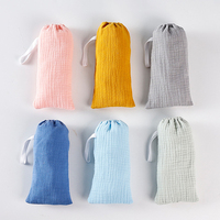 Housse de coussin mère imprimée en tricot biologique 2 couches de mousseline en coton peigné pour les tabliers d'allaitement de bébé