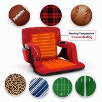 Siège de stade chauffant portable, chauffage à 3 niveaux 40/50/60 ° Coussin de chaise rembourré pour gradins, pliable, style sac à dos, pour chaise de stade