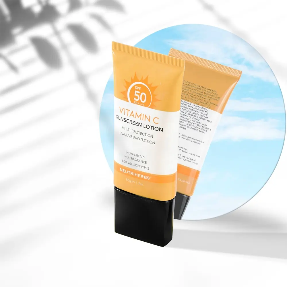 Adequado para proteção solar facial, protetor solar à base de sol com vitamina c