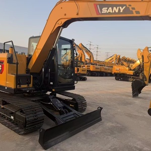Excavatrice SANY SY85C jaune sur chenilles hydrauliques pour la construction - Product Image 4