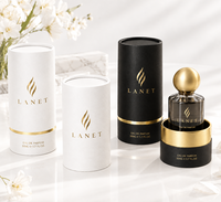 Nouvelles boîtes cylindriques pour parfums et huiles essentielles, écologiques, avec logo personnalisé, doublure en éponge artistique, fermeture magnétique, luxe haut de gamme