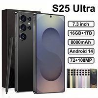 Tout nouveau téléphone mobile S25 Ultra original avec 16 Go de RAM/512 Go de ROM, 1 To de stockage, écran OLED 4K de 7,6 pouces, Android 14, 5G LTE