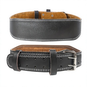 Heavy Duty Adjustable Leather Weightlifting Belt Double Buckle Design Studded Strap for Unisex Fitness Gym Strength Training - Product Image 1