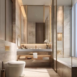 BALOM Italian Style Bathroom Cabinet Wood MDF Plywood Melamine Vanity with Smart Mirror and Ready to Assemble - Product Image 2