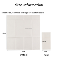 Serviettes en papier personnalisées avec logo Grande taille 40x40cm Serviette en tissu pour restaurant ou fête de mariage
