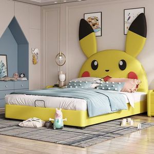 <span class=keywords><strong>Letto</strong></span> <span class=keywords><strong>Singolo</strong></span> Imbottito per Cameretta Bambine con Design Ispirato agli Anime Giapponesi, <span class=keywords><strong>Testiera</strong></span> Morbida Imbottita e Angoli Arrotondati - Product Image 2