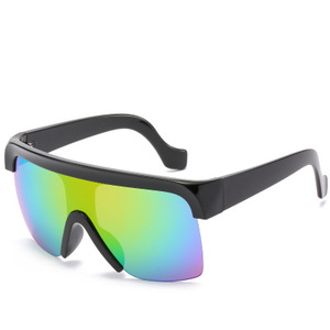Gafas de Sol Grandes de una Sola Pieza Coloridas de Moda 2019, Gafas de Sol de Protección para Mujer, Color Rojo - Product Image 5
