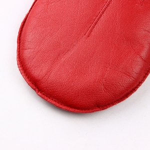Gants de conduite en cuir de chèvre rouge pour femmes Mitaines d'hiver à la mode pour une utilisation quotidienne en plein air - Product Image 3