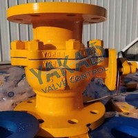 Vanne à boisseau sphérique en acier inoxydable à orifice égal (V-Port) EN1092-1 ASTM A182 F316 avec revêtement céramique