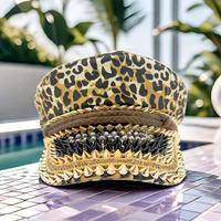 Casquettes de fête en gros 3 MOQ, rouge, blanc, bleu, à sequins, style capitaine, avec lunettes steampunk et pointes pentagramme, pour le 4 juillet, festivals, plage et fêtes en extérieur
