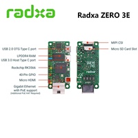 Carte de développement Radxa ZERO 3E RK3566 avec processeur quadricœur, ordinateur monocarte prenant en charge le GPU pour l'apprentissage sur puce unique
