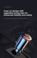 Chargeur de voiture rapide USB-C PD QC 3.0 en métal 3-en-1 27W 38W avec marteau brise-vitre et coupe-ceinture de sécurité en alliage de zinc