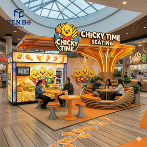 Modern Fast <strong>Food</strong> Kiosk Design Custom Branded <strong>Food</strong> Kiosk Burger <strong>Restaurant</strong> Decor Commercial <strong>Restaurant</strong> Furniture - Product Image 1