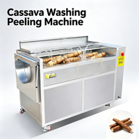 Industriële speciale schuurborstel Cassave-wasser en -schiller model 120, 3000W, 750KG/H voor Afrikaanse Akpu Fufu fabriek