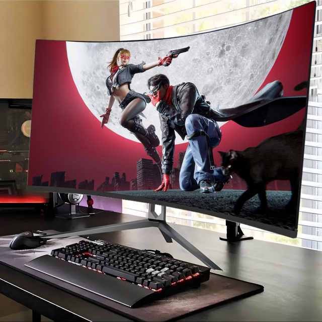 Rebekah Direct Factory 27/32/34 Inch Curved Gaming Monitor 1K/2K/3K Computer Lcd Monitor 144Hz 165Hz Frameless Game Monitor