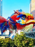 Dragon gonflable géant de 15 m avec lumières LED pour événements commerciaux intérieurs et extérieurs et spectacles sur scène