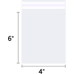 Clear Plastic Zipper <b>Bags</b> 4 X 6 Inches Resealable For Bakery Treats Jewelry Photos Storage 1000 Count - Product Image 2