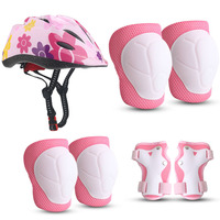 Ensemble de protection complet pour enfants en sept pièces pour le roller, le vélo d'équilibre et le patinage sur glace : coudières et genouillères