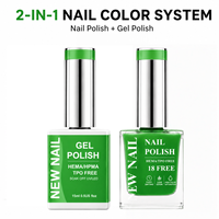 Produit de salon de manucure de haute qualité 15ml 2 en 1 Kit Set Collection Color Matching Hema Free TPO Free Nail Polish UV Gel