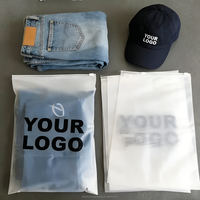 Sacs d'emballage personnalisés en plastique biodégradable EVA PBAT avec fermeture éclair givrée pour t-shirts imprimés avec logo – Vente chaude