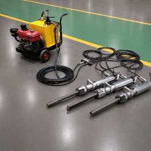 Fendeuse de roche hydraulique RSW350, machine à fendre la roche portable alimentée par un moteur diesel pour la construction, les excavations et le creusement de fossés - Product Image 1