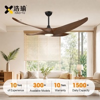 Ventiladores de Techo LED Modernos de 56 Pulgadas con Aspas de ABS, Control Remoto Opcional, Tuya Smart, Motor de CC de Cobre, Garantía de 10 Años # 3636